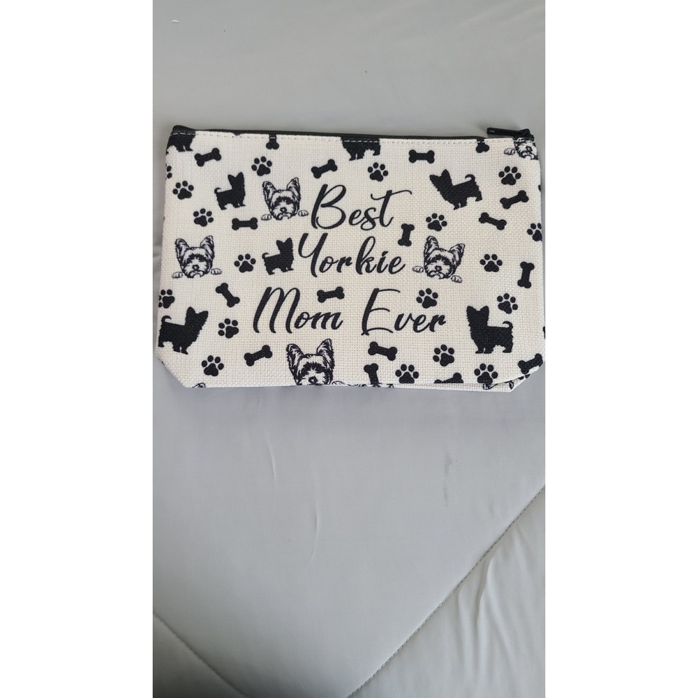 Best Yorkie Mom Ever Multi-Functional Dog Gift Make Up Bag‎ Zip Pouch